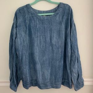 NWT Chambray blouse by Liverpool